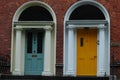 Typical Georgian doorways in Dublin Royalty Free Stock Photo